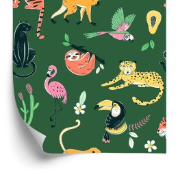 Tapeta Dla Dzieci - Dzikie Zwierzęta I