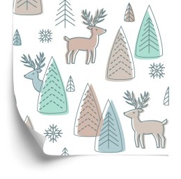 Tapeta Dla Dzieci, Jelenie W Stylu Skandynawskim