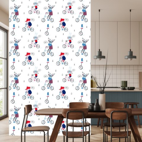 Tapeta Dla Dzieci Lisy Ptaki W Stylu Skandynawskim