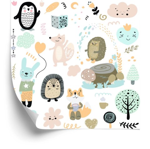 Tapeta Dla Dzieci, Styl Skandynawski Drzewa Natura