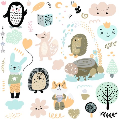 Tapeta Dla Dzieci, Styl Skandynawski Drzewa Natura