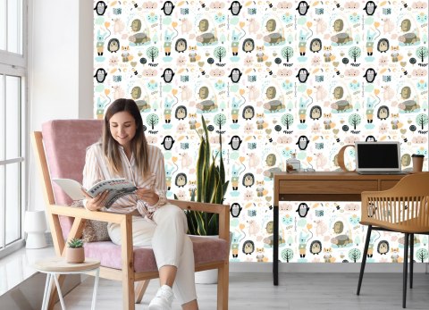 Tapeta Dla Dzieci, Styl Skandynawski Drzewa Natura