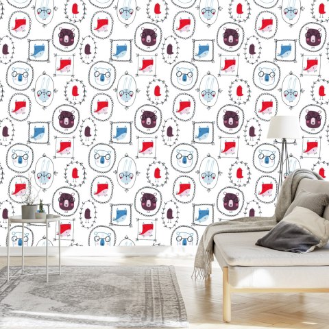 Tapeta Dla Dziecka Zwierzęta Styl Skandynawski