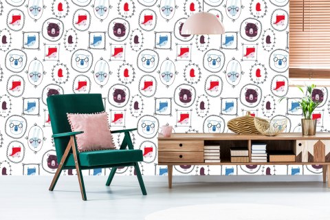 Tapeta Dla Dziecka Zwierzęta Styl Skandynawski