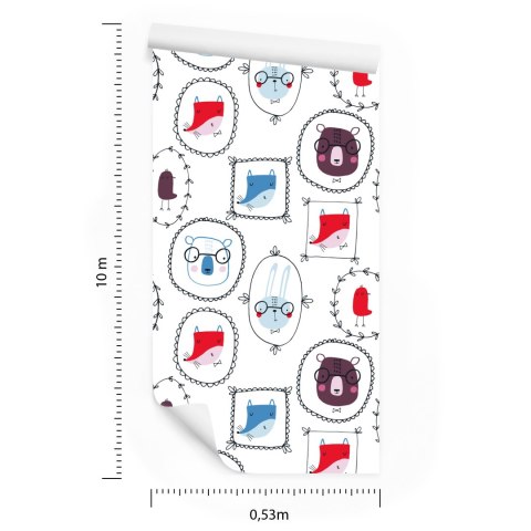 Tapeta Dla Dziecka Zwierzęta Styl Skandynawski