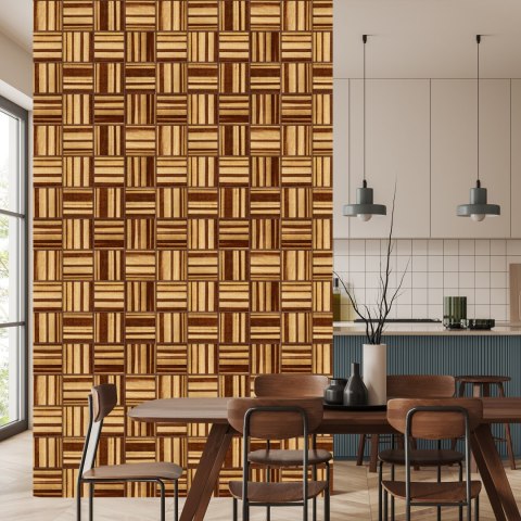 Tapeta Drewniana Mozaika