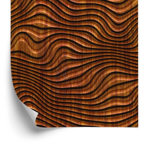 Tapeta Drewniana Wzór 3D