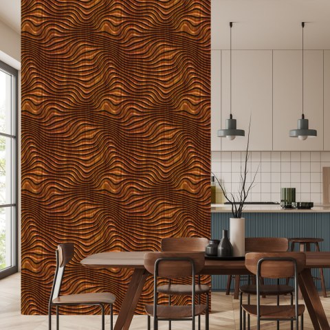 Tapeta Drewniana Wzór 3D