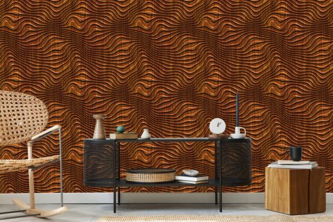 Tapeta Drewniana Wzór 3D