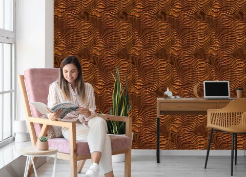 Tapeta Drewniana Wzór 3D