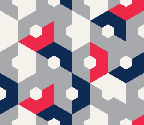 Tapeta Geometryczna - Abstrakcyjne Sześciokąty