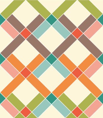 Tapeta Geometryczna - Kolorowe Romby