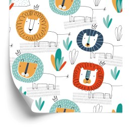 Tapeta Lwy W Stylu Skandynawskim, Pokój Dziecięcy