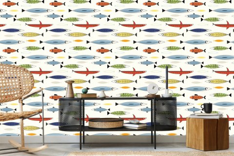 Tapeta Ryby W Stylu Skandynawskim, Pokój Dziecięcy