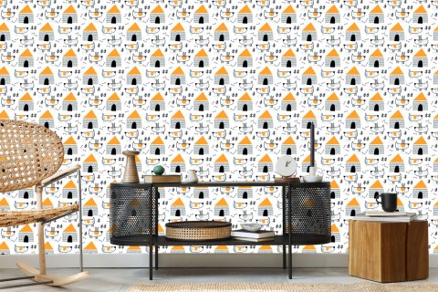 Tapeta Ścienna, Styl Skandynawski, Pokój Dziecięcy