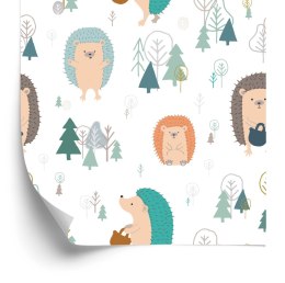 Tapeta Dla Dzieci - Jeże W Lesie