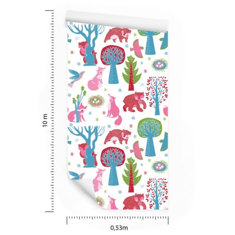 Tapeta Dla Dzieci - Leśne Zwierzątka