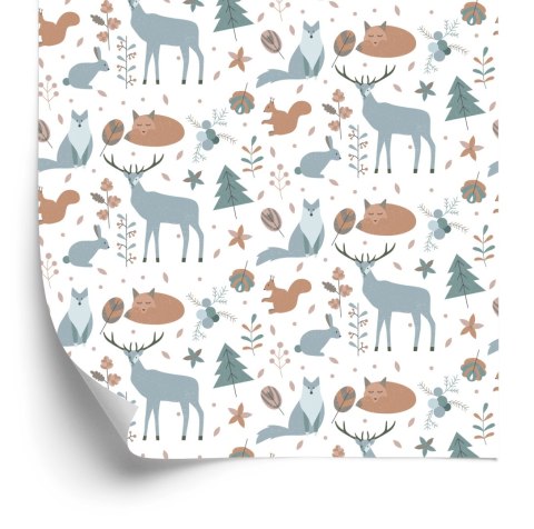 Tapeta Dla Dzieci - Leśne Zwierzęta