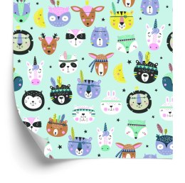 Tapeta Dla Dzieci - Śpiące Leśne Zwierzęta