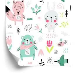 Tapeta Dla Dzieci - Sympatyczne Leśne Zwierzątka