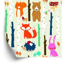 Tapeta Dla Dzieci - Wesołe Leśne Zwierzątka