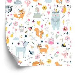 Tapeta Dla Dzieci - Wesołe Leśne Zwierzątka