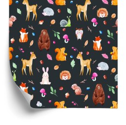 Tapeta Dla Dzieci - Zwierzątka Leśne Malowane Akwarelą