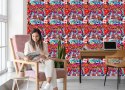 Tapeta Graffiti Z Odcieniami Czerwieni