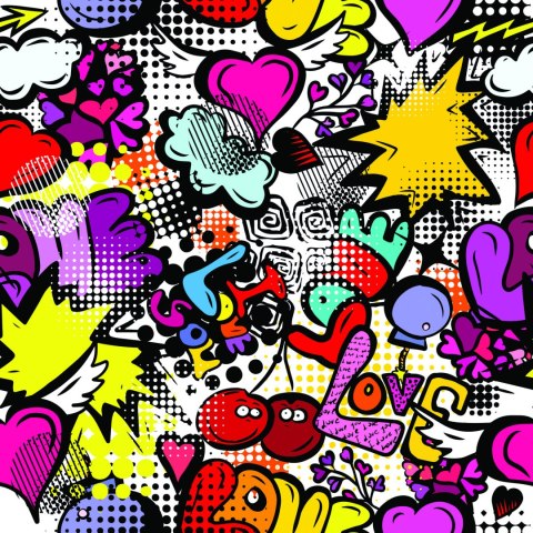 Tapeta Graffiti Z Wiśniami