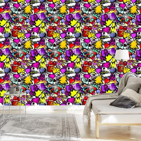 Tapeta Graffiti Z Wiśniami