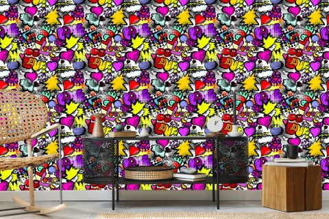 Tapeta Graffiti Z Wiśniami