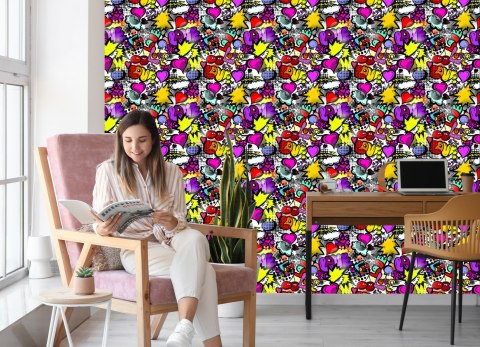 Tapeta Graffiti Z Wiśniami