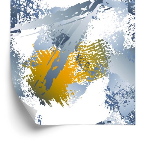 Tapeta Graffiti Z Żółtymi Elementami