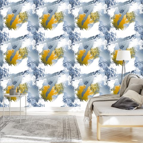 Tapeta Graffiti Z Żółtymi Elementami