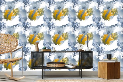 Tapeta Graffiti Z Żółtymi Elementami