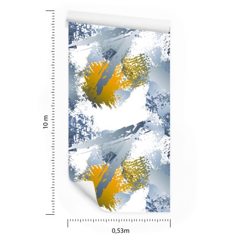 Tapeta Graffiti Z Żółtymi Elementami