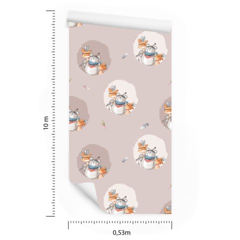 Tapeta Indiańskie Liski I Niedźwiadki