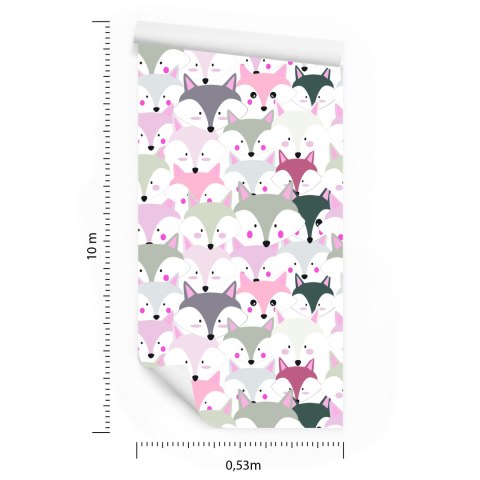 Tapeta Kolorowe Lisy