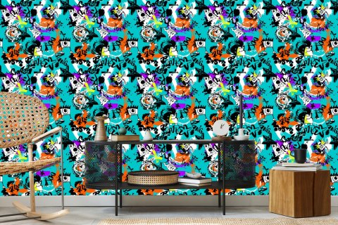 Tapeta Kolorowe Potwory Graffiti