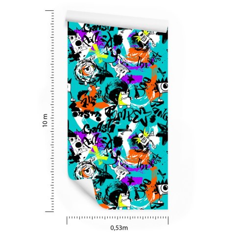 Tapeta Kolorowe Potwory Graffiti