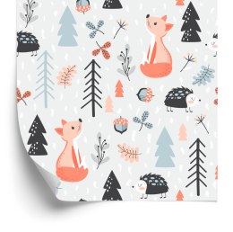 Tapeta Lis Z Jeżem W Lesie