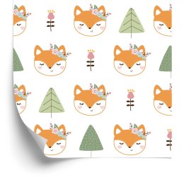 Tapeta Lisy Z Kwiatkami