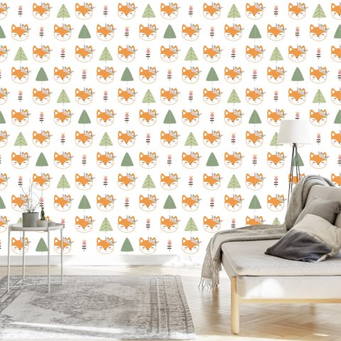 Tapeta Lisy Z Kwiatkami