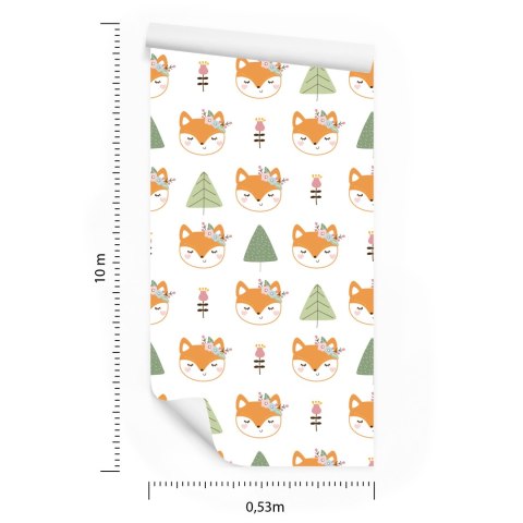 Tapeta Lisy Z Kwiatkami