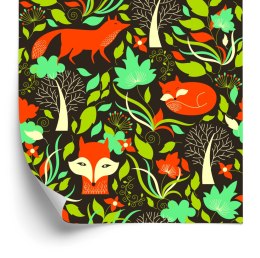 Tapeta Malowane Lisy W Lesie