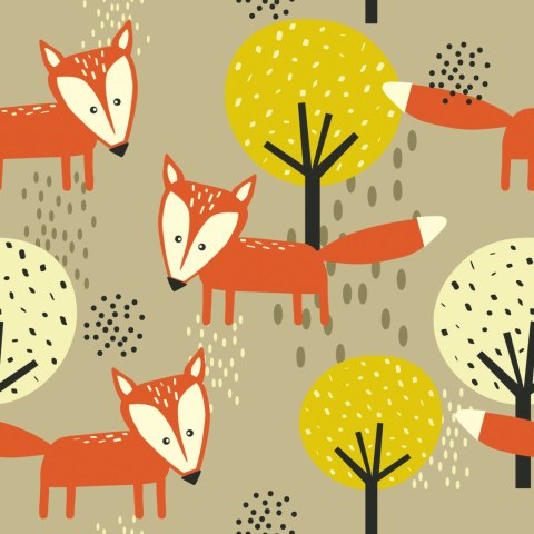 Tapeta Minimalistyczne Lisy I Drzewa