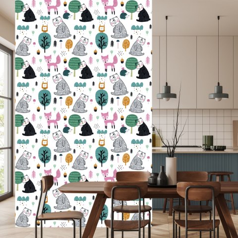 Tapeta Misie I Sowy W Lesie