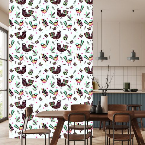 Tapeta Ptaki W Stylu Boho