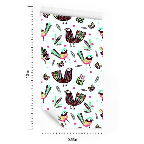 Tapeta Ptaki W Stylu Boho