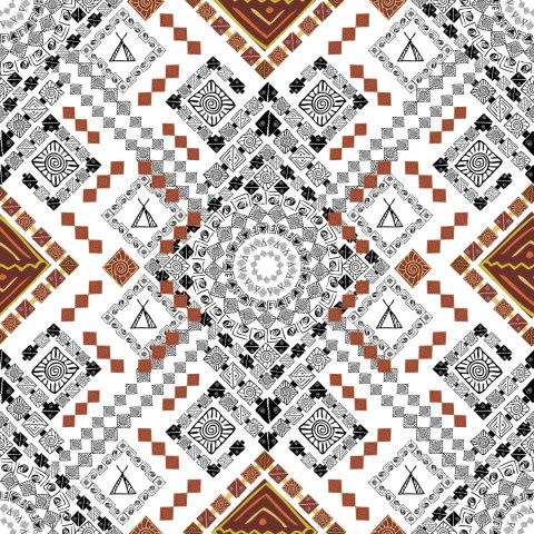 Tapeta Tradycyjne Azteckie Wzory